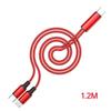 Type C To USB 5Pin and Type C Splitter Cord 27W 1 To 2 Male Connectors Fast Charging Cable Wire for Multiple Devices