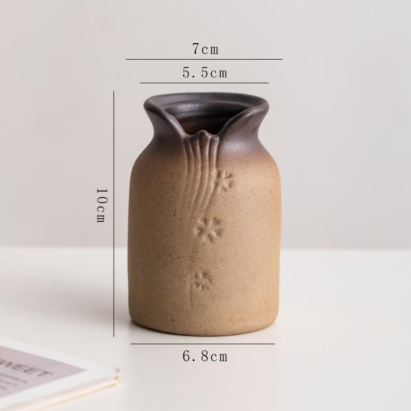 Retro Ceramic Vase for Dry Flowers & Green Plants - Living Room & Study Decor