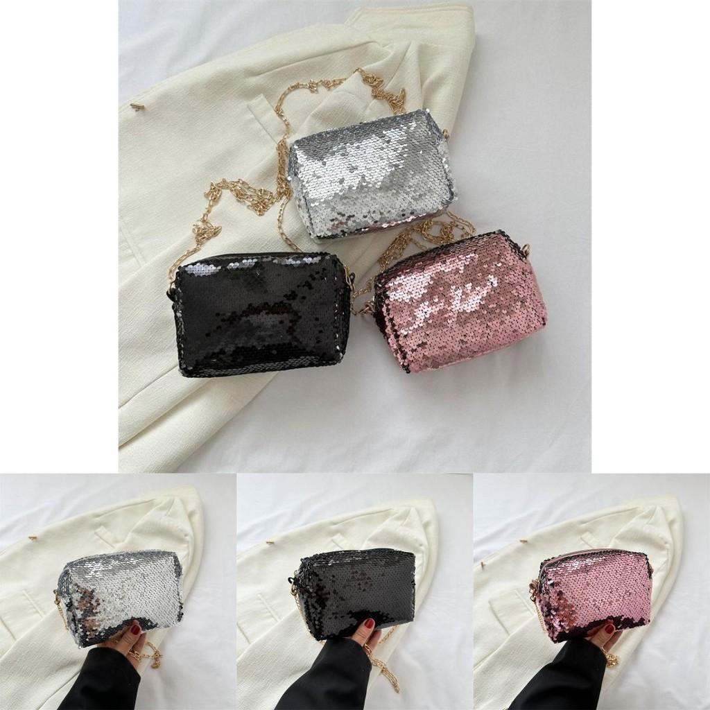 Fashionable 2023 Sequin Shoulder Bag For Women Urban Chic Pu Chain Crossbody Bag