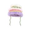 Cartoon Style Wool Beanie With Plush Fur Material And Adjustable Fit For Casual Wear