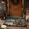 Christmas Entrance Rug Color-Printed For Bedroom, Living Room And Bathroom - Easy To Clean, Suitable For Home Decoration.
