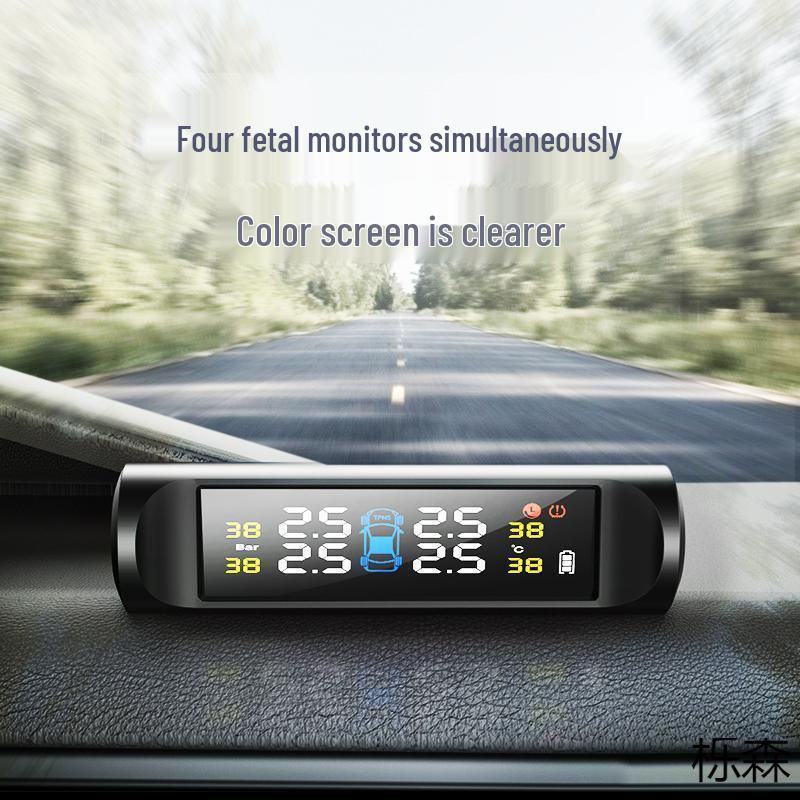 Solar-Powered Wireless Tire Pressure Monitor for Cars