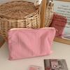 Macaron Nylon Plaid Block Storage Bag, Minimalist Portable Zipper Pouch Travel Toiletry Organizer Bag