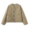 2025 European & American Style Casual Round Neck Cotton Jacket