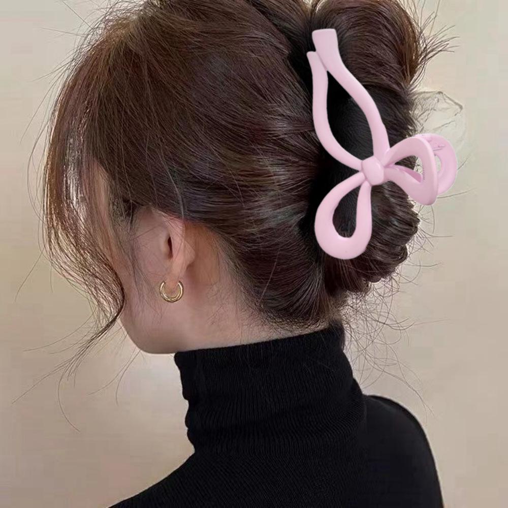 European and American Two-Color Large Bow Hair Clip