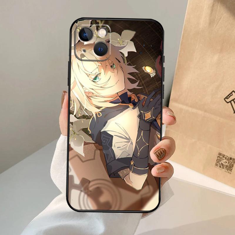 Albedo Genshin Impact Phone Case For iPhone 16 15 13 11 12 14 Pro Max 13 12 Mini XR 15 16 Plus 16e Cover Coque