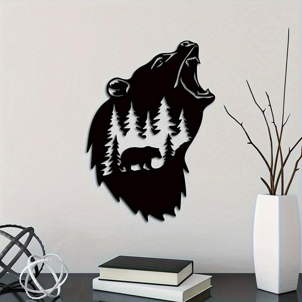 Steel Bear Wall Art Metal Sculpture Home Decor