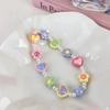 Y2K Cute Sweetheart Butterfly Flower Beaded Mobile Phone Lanyard Girls Camera Keychain Anti-loss Bracelet Rope Backpack Pendant
