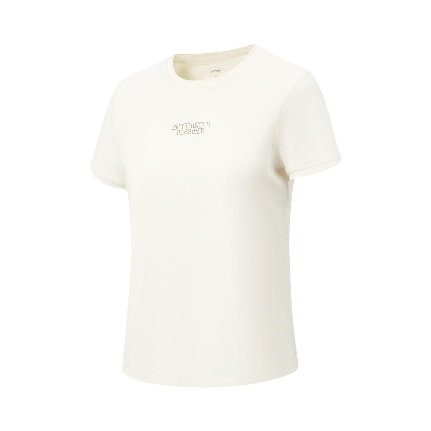 Li Ning Fitness Series Regular Sleeve T Shirt Women s ATSW496-1 L