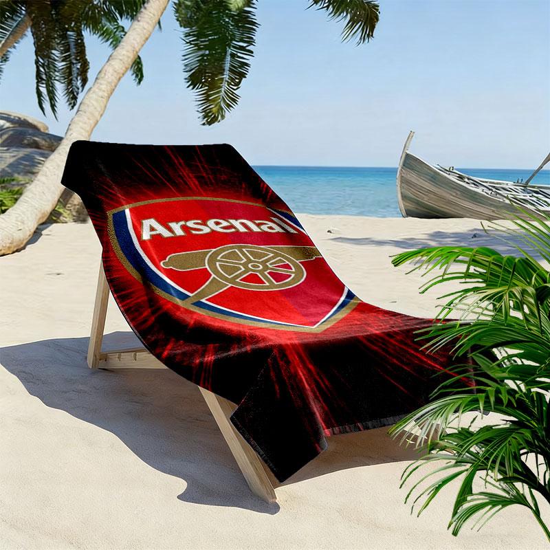 Arsenal F Print Beach Towel, Large Soft Quick Dry Towel for Beach Camping Swimming