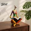 Thoughtful Gifts for Women Abstract Reading Woman Statue Metallic Head Colorful Lady Sculpture Statue Modern Artistic Figurine Living Room Tabletop