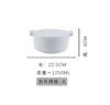 Circular Polka Dot Double Ear Ceramic Bowl, Tableware, Creative and Cute Dessert Bowl, Household Fruit Salad Bowl, Oven with Lid