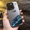 Capa de celular Mountain Peak Aircraft para iPhone 16 14 15 11 12 13 Pro Max 7 8 Plus SE 2022 XR X XSMAX à prova de choque Sunset IMD Cover