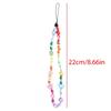 Phone Strap Charm Beaded Phone Lanyard Wrist Strap Butterfly Phone Charm Rainbow Beaded Phone Chain Strap for Girls