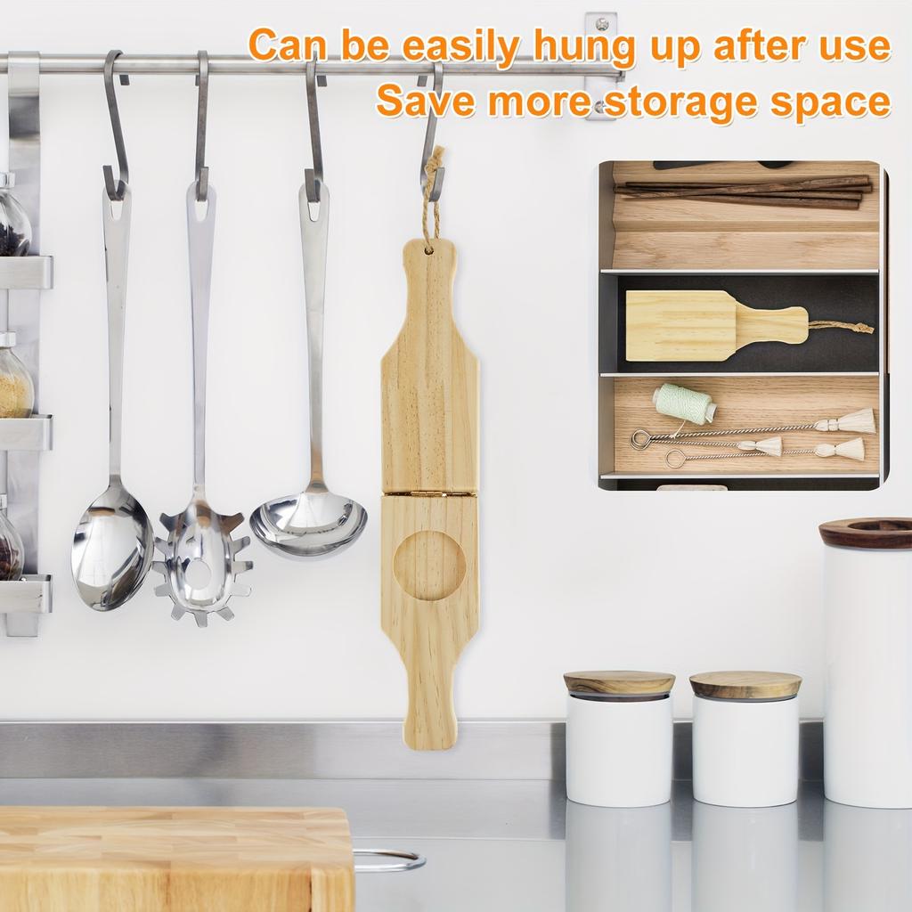 1 Piece [two-in-one] Wooden Banana Press, Potato Grinder, Foldable Kitchen Food Making Tool