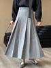 Spring Korean-Style High-End A-Line Pleated Midi Skirt Suit - Juzhi 2551-1