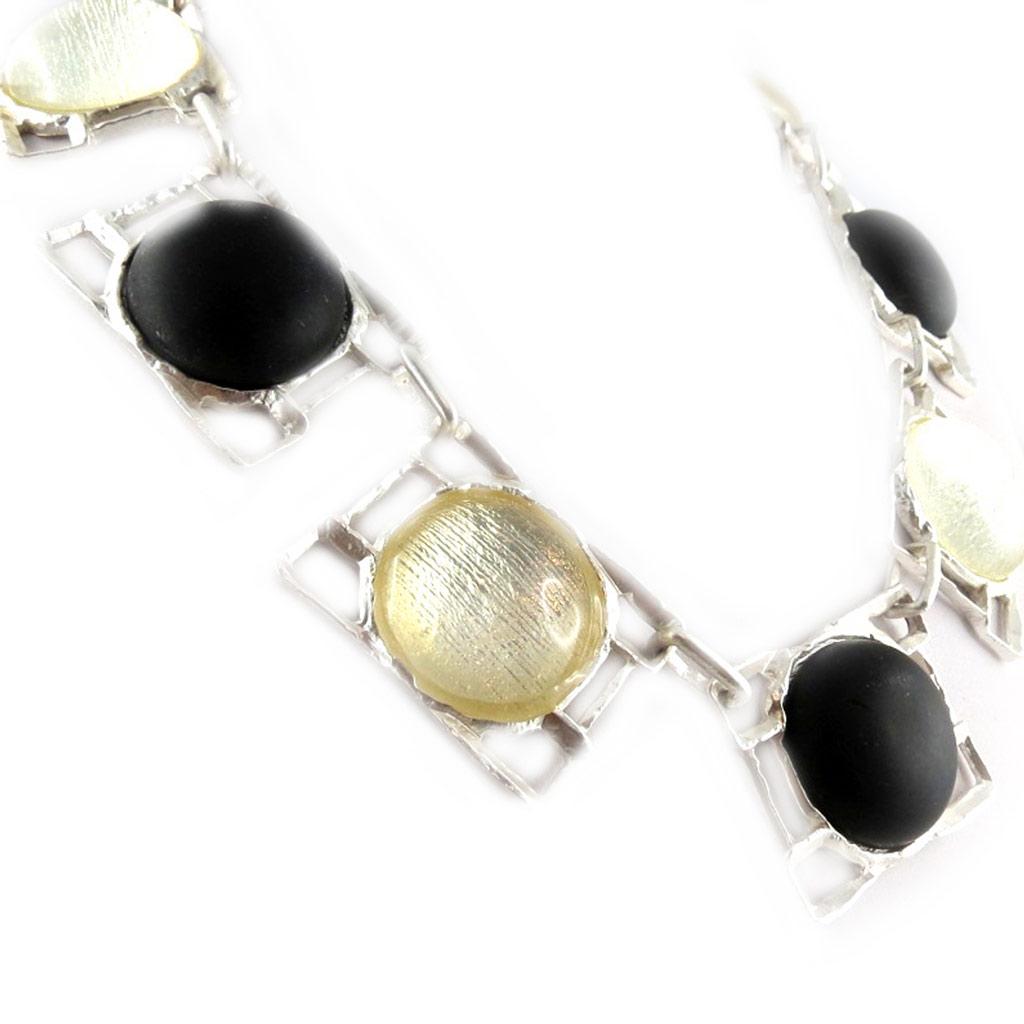 Dolce Vita [E1552] - Designer Necklace 'Studio' Black White