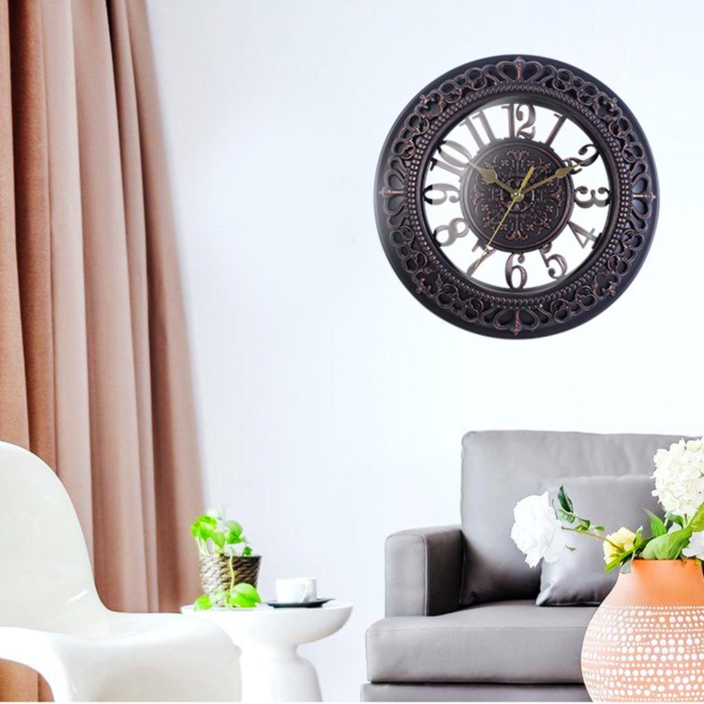 Antique Battery Operated 12 Inch Round Wall Clock for Vintages Inspireds Interior Room