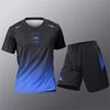 Men Gradient Suit Comfortable BreathableTennis Sports Casual Outdoor Sport Wear Women's Badminton T-shirt Loose Running Clothing