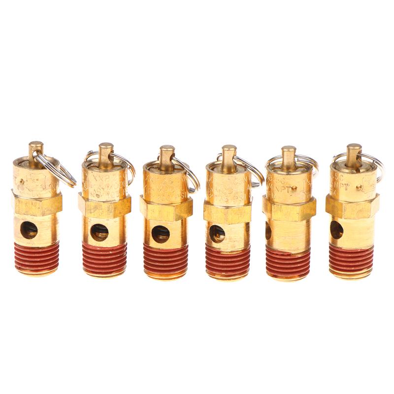 Soupape de sécurité de surpression pour compresseur d'air mâle 1/4'' NPT Raccord d'entrée fileté Soupape de pression 125Psi-270Psi Soupape de sécurité