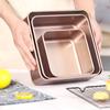 Deep Square Cake Pan with Coated Interior for Water Bath Cake Baking, Tall Recipes, Family Use, and Square Serving