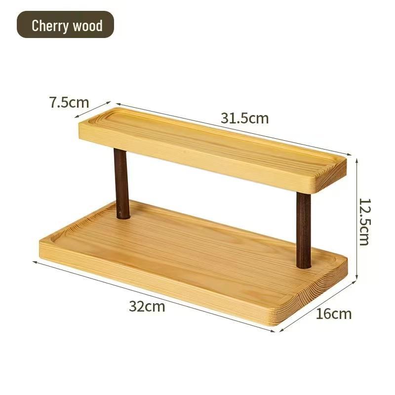 Solid Wood Tiered Display Stand for Jewelry, Ornaments, Snacks & Succulents