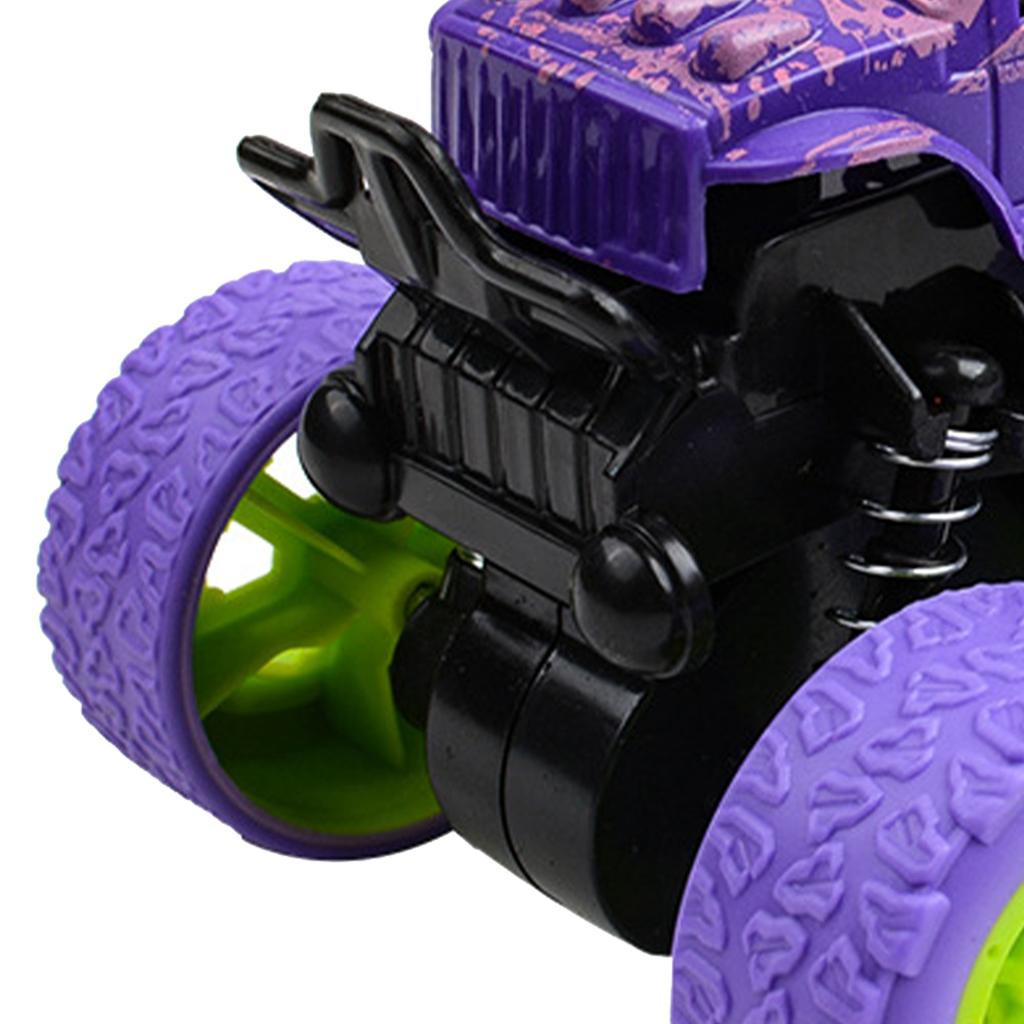Inertia 4WD Off Road Car Realistic Enhances Motor Skills Shock Absorption Pull Back Car Toy for
