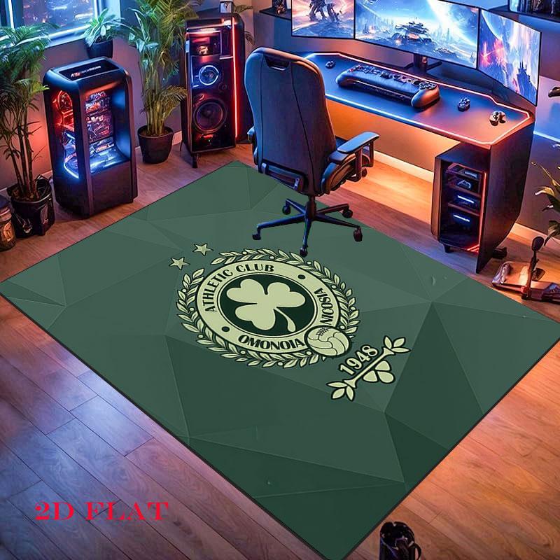 AC Omonia logo Carpet Rug for Living Room Bedroom Home Sofa Decoration,Kids play Nonslip Floor Mat
