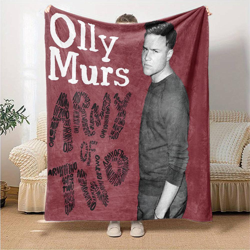 Olly Murs Theme Printed Blanket - Perfect for Couch, Bed, Travel & Outdoor Use | Machine Washable, Cozy & Durable.