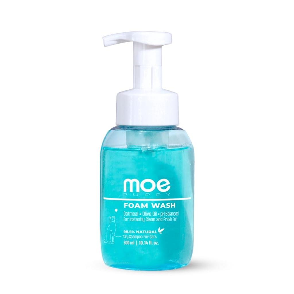 Moe Puppy Dry Shampoo for Cats | Cleansing & Conditioning, Detangling & Moisturizing | Quick Odor Removal | Safe for Kittens (300 Ml)