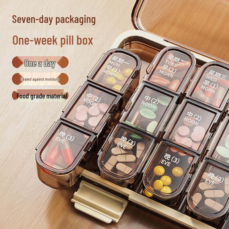 Vilscijon Portable Weekly Pill Organizer