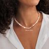 [HeyMeili] Baroque Pearl Necklace, Sterling Silver 925, Stylish, Natural Freshwater Pearl, June Birthstone, Popular, Elegant, Women's Gift, 5.5-7mm