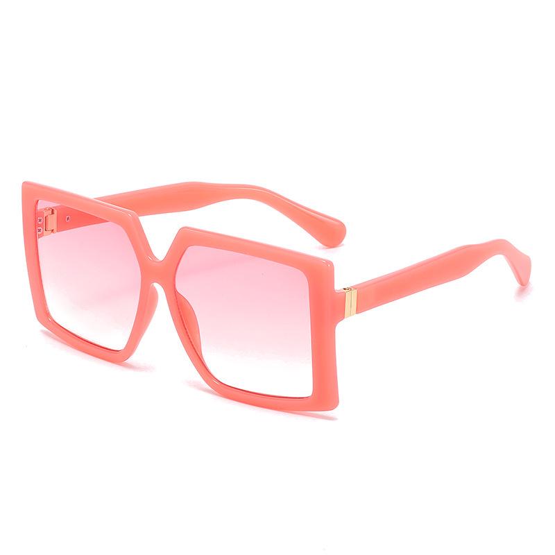 2024 Fashion Large Frame Square Sunglasses with Metal Accents - European & American Trend