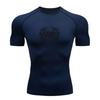 Men's Quick Dry Compression Fitness T-shirt, Skull Thorn Dea