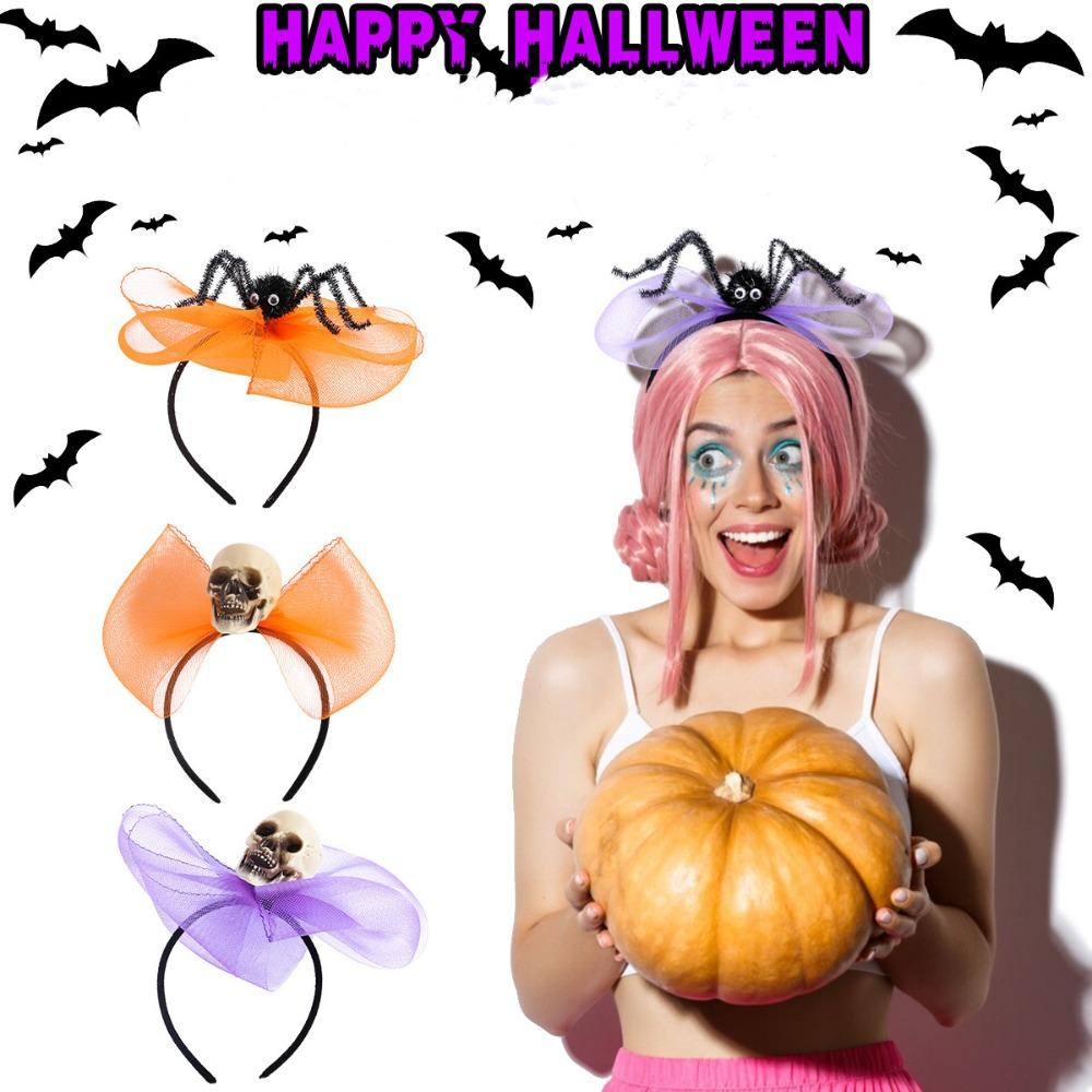 Plastic Skull Hair Hoop Ghost Spider Headband Cute Halloween Hairband  Festival Party