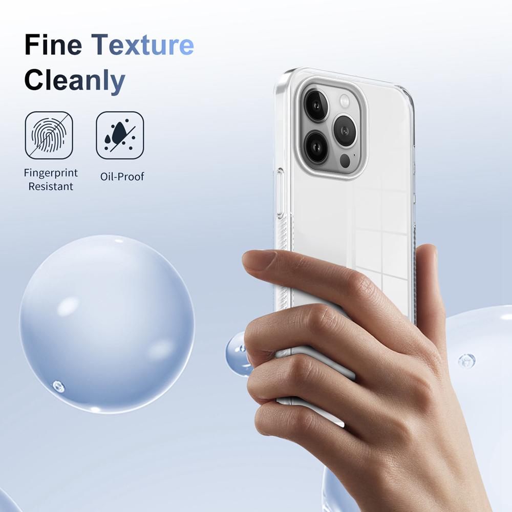 KEYSION Transparent Case for iPhone 12 Pro Max Soft TPU+PC Anti-slip HD Clear Shockproof Phone Cover for iPhone 11 Pro Max