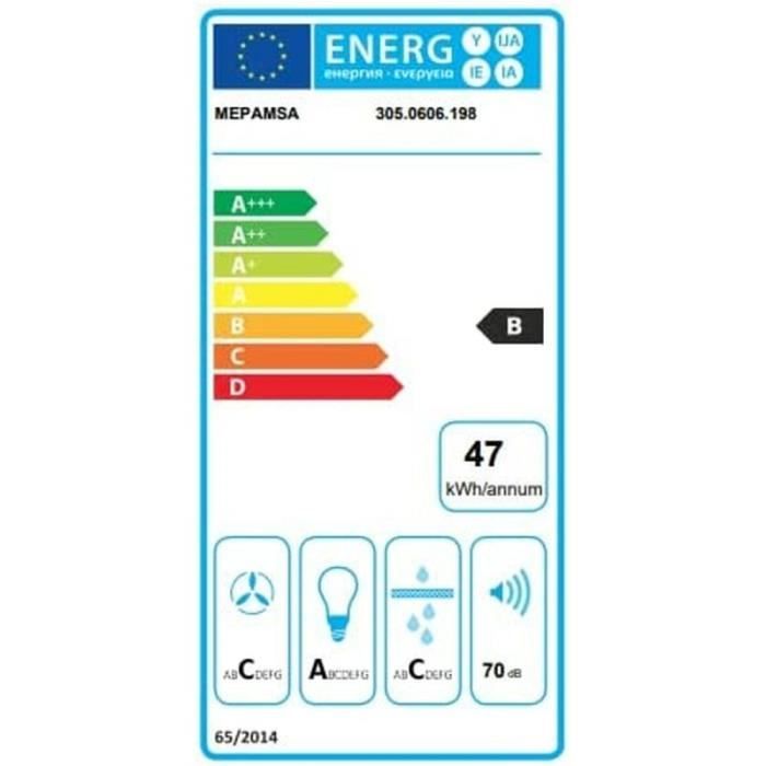 Hotte Standard - Mepamsa - SMART PLUS NEO - 52 Cm - Acier Inoxydable - Garantie 2 Ans