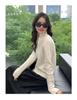 Women's High-Neck Zipper Cardigan: Warm Cashmere Wool Knitwear, Thick Cable Knit Sweater Coat for Autumn & Winter.