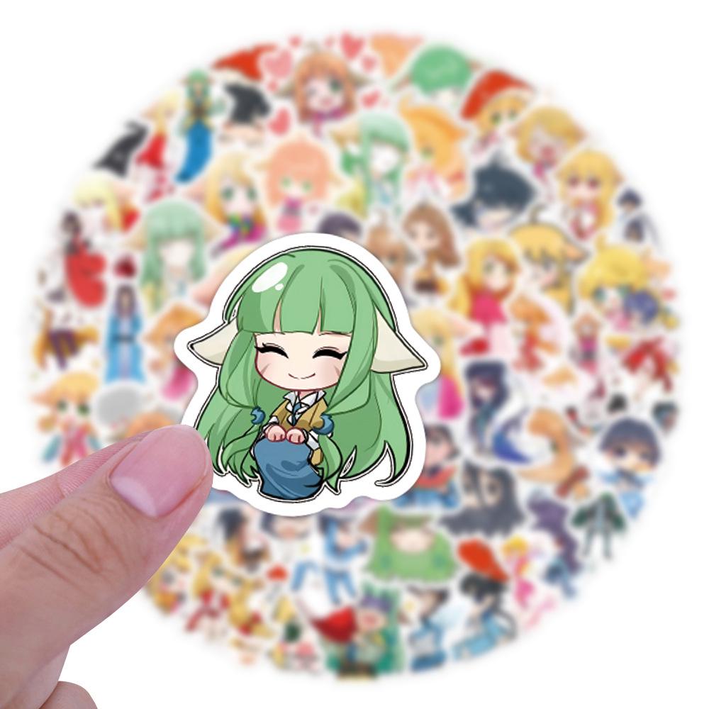 100 Cartoon Anime Fox Spirit Matchmaker Stickers for Notebook, Water Bottle, Luggage, Car, Scooter