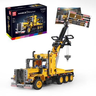 Mold King 17011 Věda a technika Přívěs s upínacím blokem jeřábu 1250 Bloková konstrukční řada Model nákladního vozidla Montážní blok přívěsu Blok přívěsu