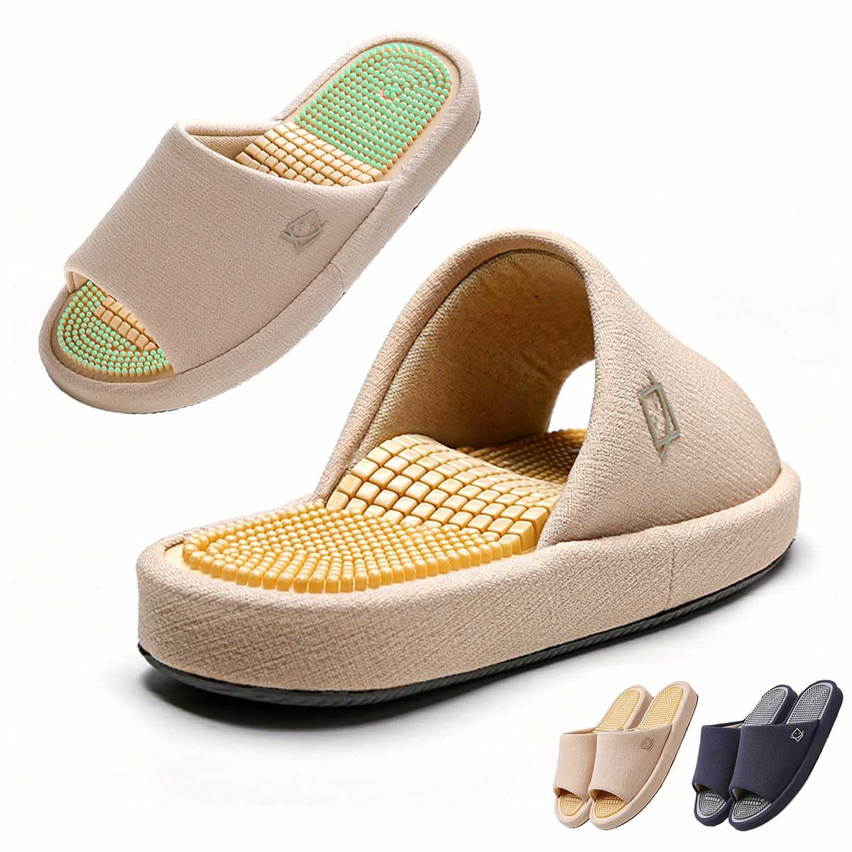 

Eikuru Health Комнатные рефлексологические сандалии больших размеров, тапочки, мужские,