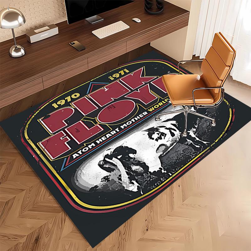 Rock Band P-Pink F-Floyd Print Area Rug - Soft,Washable Non-Slip Indoor Mat,Living Room,Home Office Decorative Rug