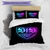 Vfb Fc Crest Printed Pattern Duvet Cover Set – includes 1 duvet cover and 2 matching pillowcases Bedroom decor Christmas gifts