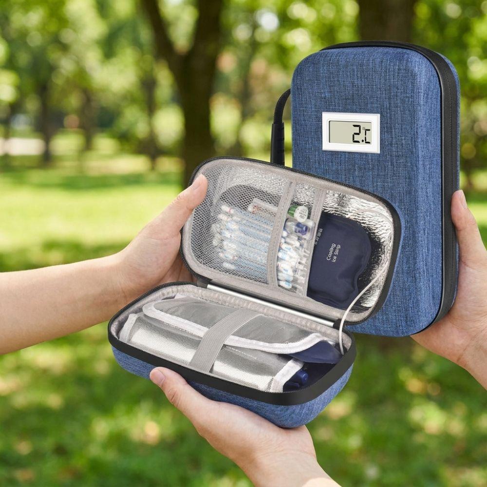 Portable Insulin Cooling Bag Thermal Insulated Waterproof Insulin Vial Protector Shockproof Refrigerated