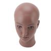Female Bald Manikin Head Makeup Practice Washable PVC Mannequin Head Stand for Wig Making Hat Display