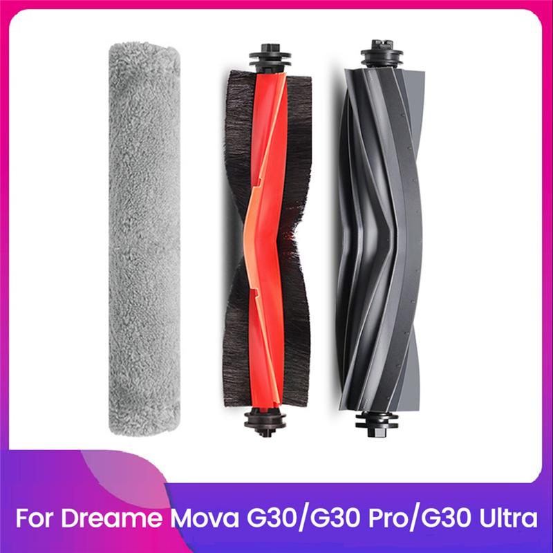 

A65T-For Dreame Mova G30/G30 Pro/G30 Ultra Vacuum Cleaner Replacement Parts Main Brush Tracked Mop Cloth Main Brush Cover