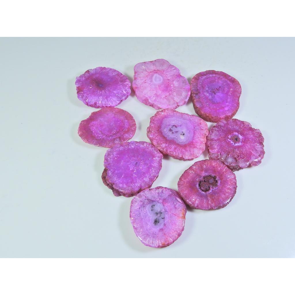 394Cts. Dyed Solar Druzy Agate Mix Shape Cabochon Loose Gemstone 09 Pcs Lot A-687