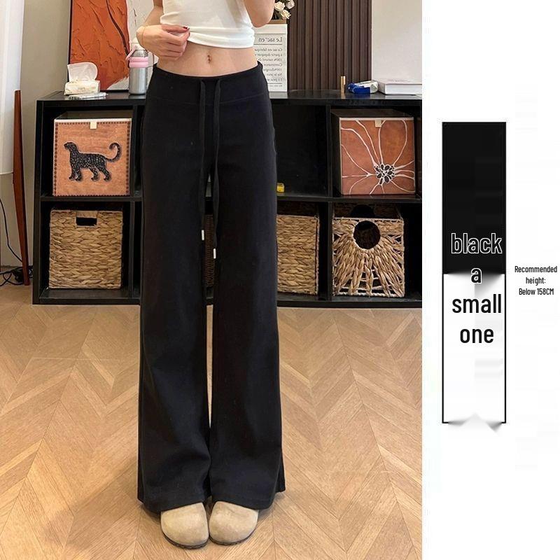 

Women s Gray High Waist Straight Leg Sweatpants - Slimming Wide-Leg Design for Spring 2025 S recommended 70-95 jin