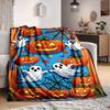 1pc Halloween Pattern Blanket, Lightweight Flannel Fleece with Digital Printing, Soft Warm for Sofa, Travel, Camping, Office, Couch, Chair, and Bed, A