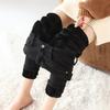 Winter Fleece Lined Warm Stretch High Waist Slim Skinny Denim Pants For Ladies Casual Pants Oversize Denim Trousers